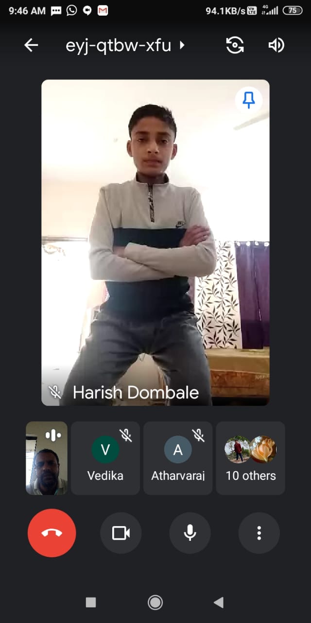 Virtual challenge of squats by Harish Dombale